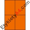 Etykiety A4 kolorowe 105x148 – pomarańczowe