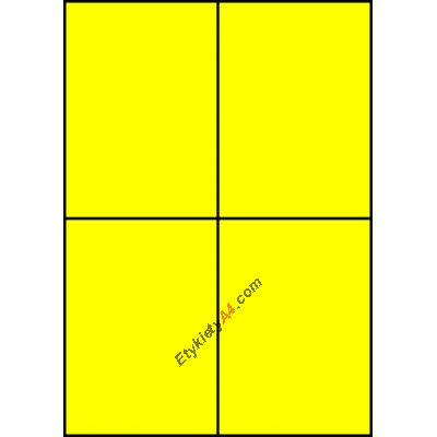 Etykiety A4 kolorowe 105x148 – żółte