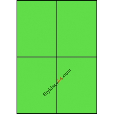 Etykiety A4 kolorowe 105x148 – zielone