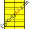 Etykiety A4 kolorowe 105x24,75 – żółte