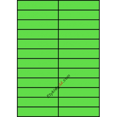 Etykiety A4 kolorowe 105x24,75 – zielone
