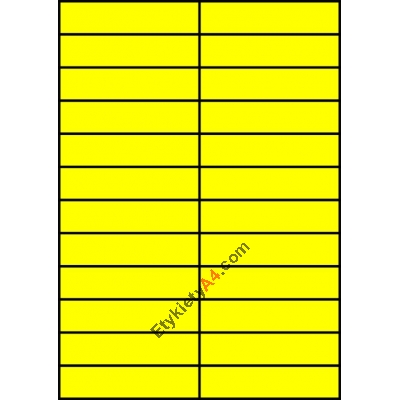 Etykiety A4 kolorowe 105x24,75 – żółte