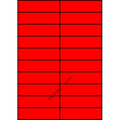 Etykiety A4 kolorowe 105x29,7 – czerwone