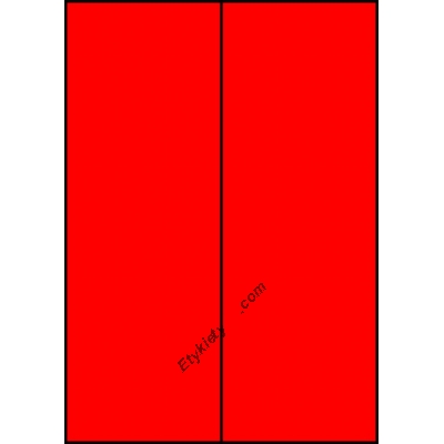 Etykiety A4 kolorowe 105x297 – czerwone