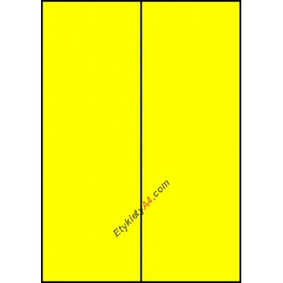 Etykiety A4 kolorowe 105x297 – żółte