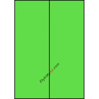 Etykiety A4 kolorowe 105x297 – zielone