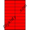 Etykiety A4 kolorowe 105x32 – czerwone