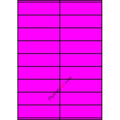 Etykiety A4 kolorowe 105x32 – różowe fluorescencyjne