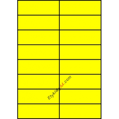 Etykiety A4 kolorowe 105x37 – żółte