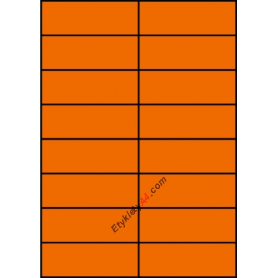 Etykiety A4 kolorowe 105x37 – pomarańczowe