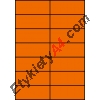 Etykiety A4 kolorowe 105x42,4 – pomarańczowe