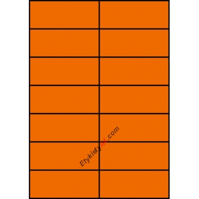 Etykiety A4 kolorowe 105x42,4 – pomarańczowe