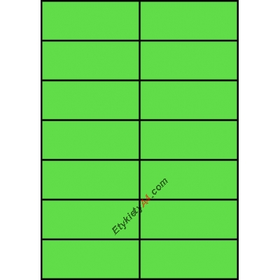Etykiety A4 kolorowe 105x42,4 – zielone