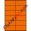 Etykiety A4 kolorowe 105x48 – pomarańczowe