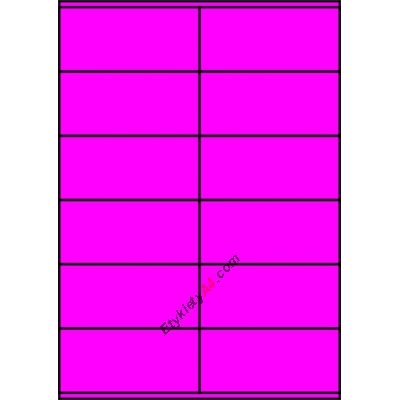 Etykiety A4 kolorowe 105x48 – różowe fluorescencyjne