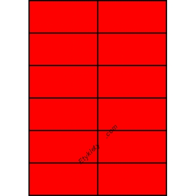 Etykiety A4 kolorowe 105x49,5 – czerwone