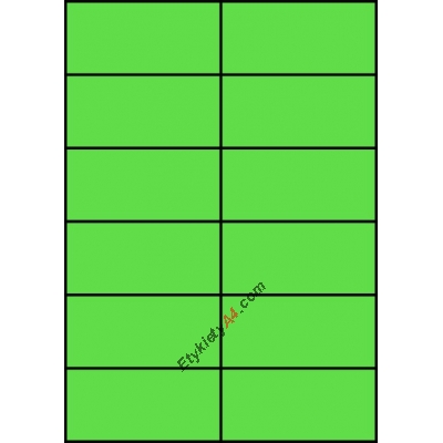 Etykiety A4 kolorowe 105x49,5 – zielone