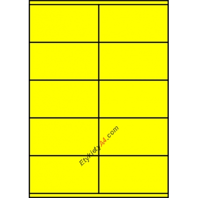Etykiety A4 kolorowe 105x57 – żółte