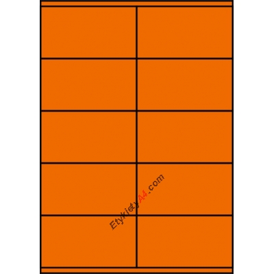 Etykiety A4 kolorowe 105x57 – pomarańczowe