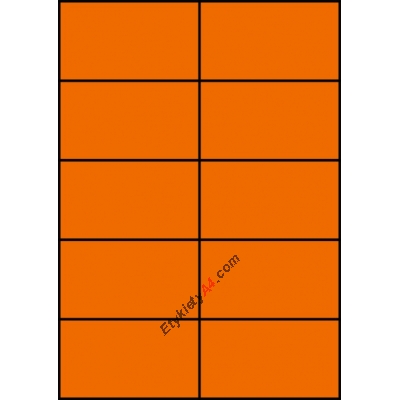 Etykiety A4 kolorowe 105x59,4 – pomarańczowe