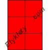Etykiety A4 kolorowe 105x99 – czerwone