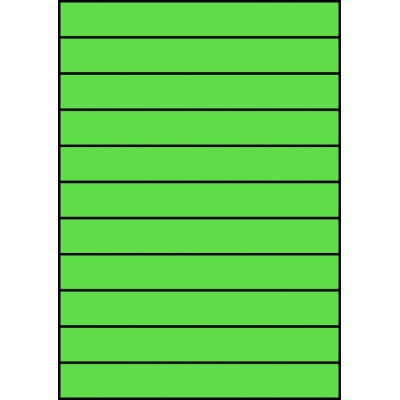 Etykiety A4 kolorowe 210x27 – zielone