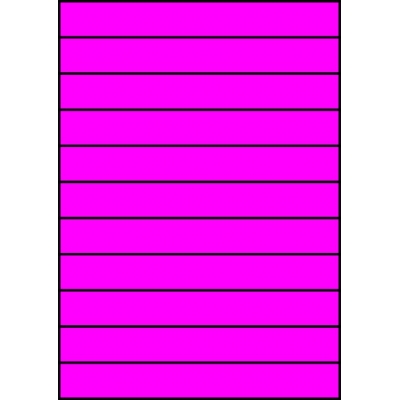 Etykiety A4 kolorowe 210x27 – różowe