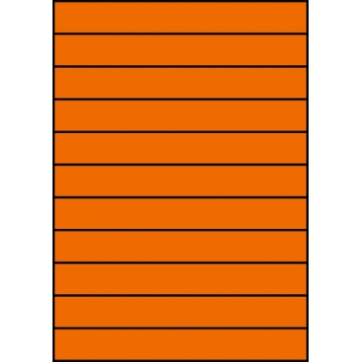 Etykiety A4 kolorowe 210x27 – pomarańczowe