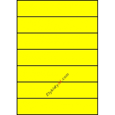 Etykiety A4 kolorowe 210x42,4 – żółte