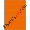 Etykiety A4 kolorowe 210x49,5 – pomarańczowe