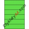 Etykiety A4 kolorowe 210x49,5 – zielone