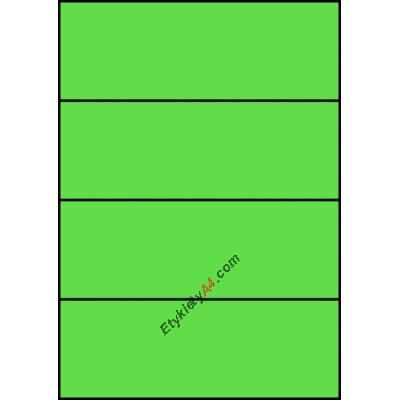 Etykiety A4 kolorowe 210x74 – zielone