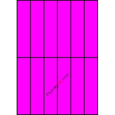 Etykiety A4 kolorowe 35x148 – różowe fluorescencyjne