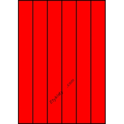 Etykiety A4 kolorowe 35x297 – czerwone