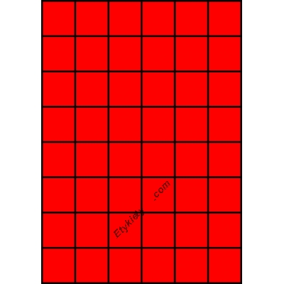 Etykiety A4 kolorowe 35x37 – czerwone