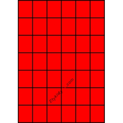 Etykiety A4 kolorowe 35x42,42 – czerwone