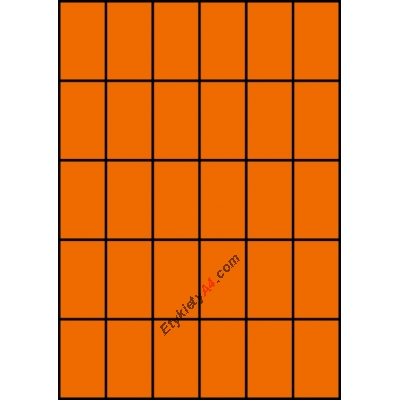 Etykiety A4 kolorowe 35x59,4 – pomarańczowe