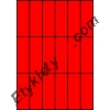 Etykiety A4 kolorowe 35x99 – czerwone