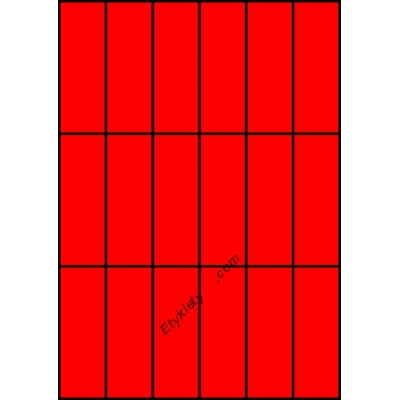 Etykiety A4 kolorowe 35x99 – czerwone