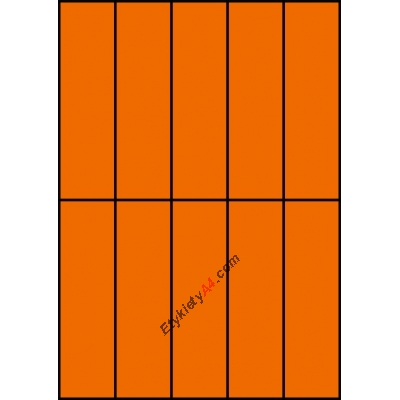 Etykiety A4 kolorowe 42x148 – pomarańczowe