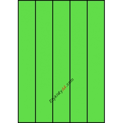 Etykiety A4 kolorowe 42x297 – zielone