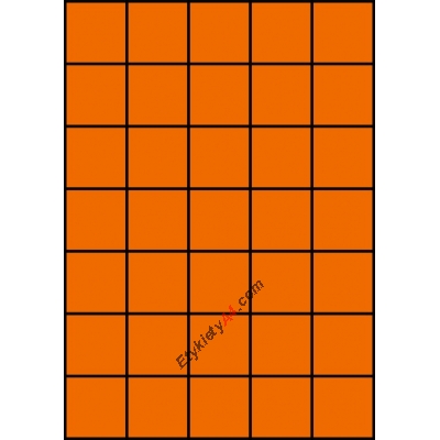Etykiety A4 kolorowe 42x42,42 – pomarańczowe