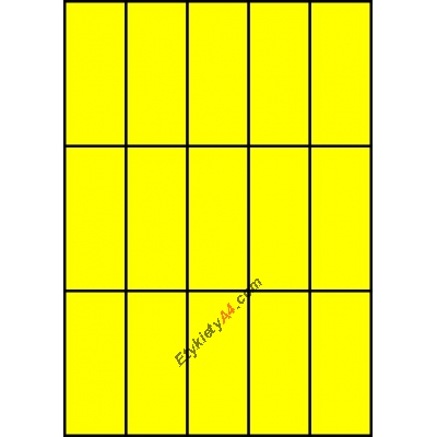 Etykiety A4 kolorowe 42x99 – żółte