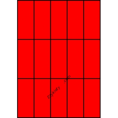 Etykiety A4 kolorowe 42x99 – czerwone