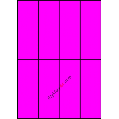 Etykiety A4 kolorowe 52,5x148 – różowe fluorescencyjne