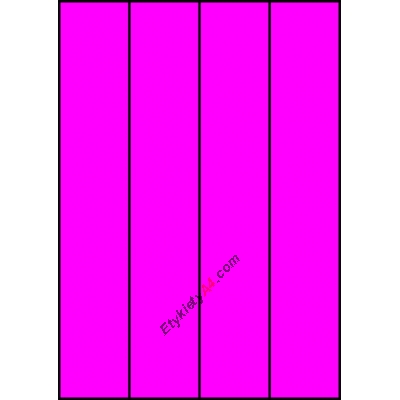 Etykiety A4 kolorowe 52,5x297 – różowe fluorescencyjne