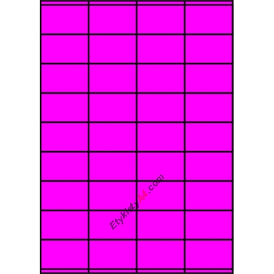 Etykiety A4 kolorowe 52,5x32 – różowe fluorescencyjne