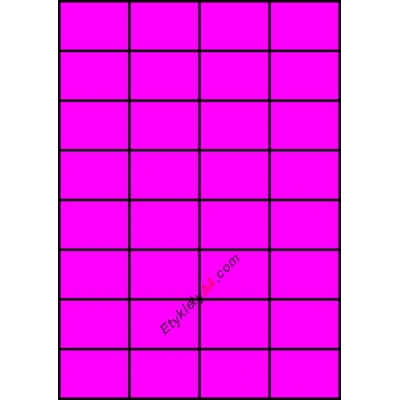 Etykiety A4 kolorowe 52,5x37 – różowe fluorescencyjne