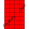 Etykiety A4 kolorowe 52,5x42,4 – czerwone