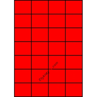 Etykiety A4 kolorowe 52,5x42,4 – czerwone